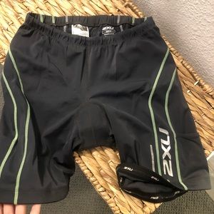 Grey triathlon or biking shorts